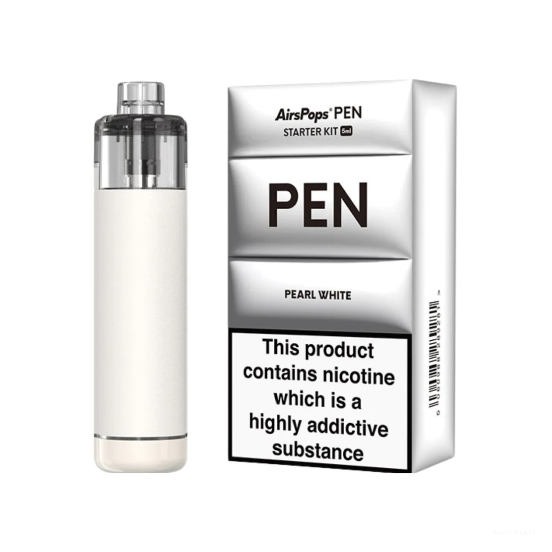 Airscream艾爾斯凱姆AirsPops PEN鉛筆電子煙主機套裝【白色】