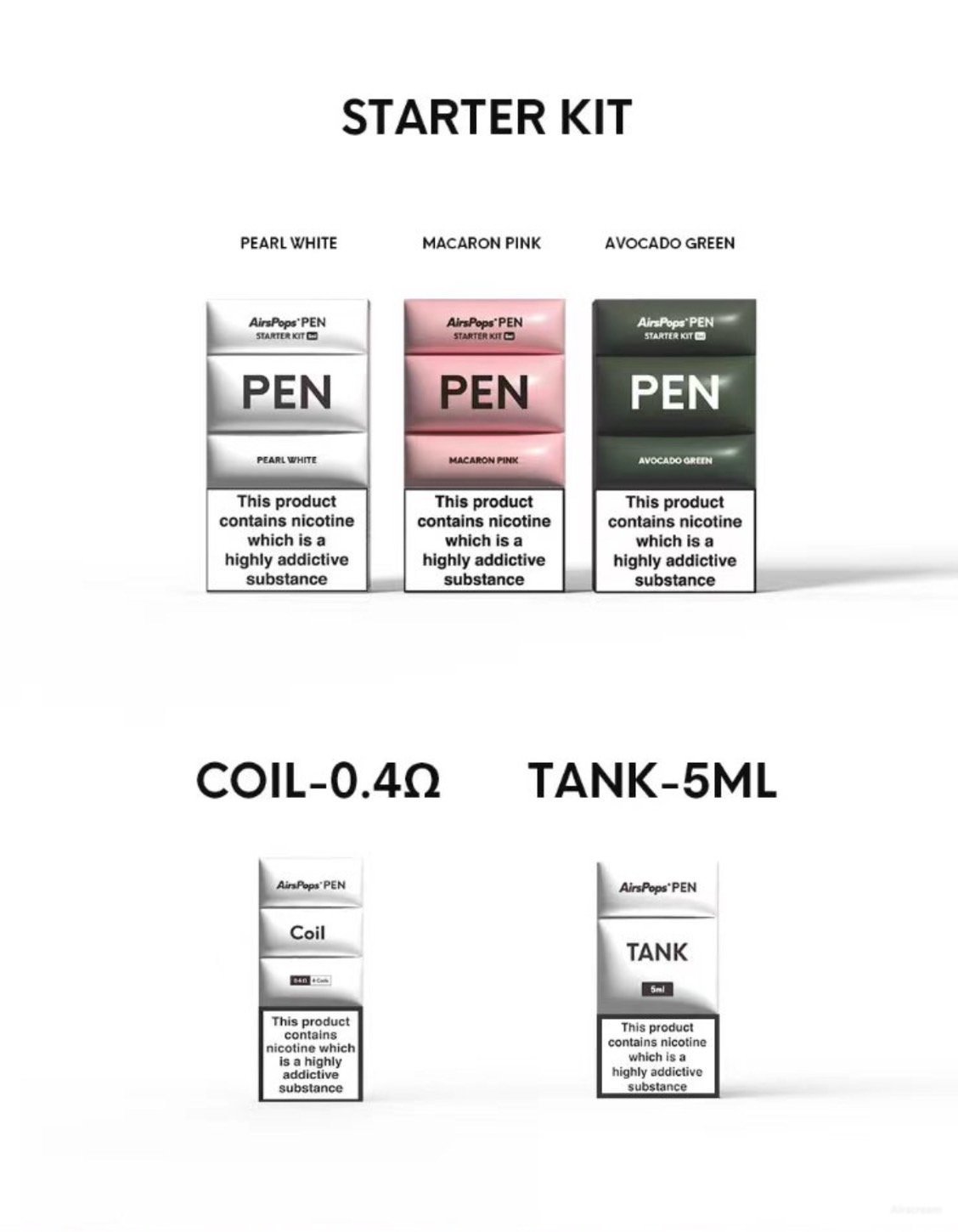 Airscream艾爾斯凱姆AirsPops PEN鉛筆電子煙主機套裝【白色】:圖片 7